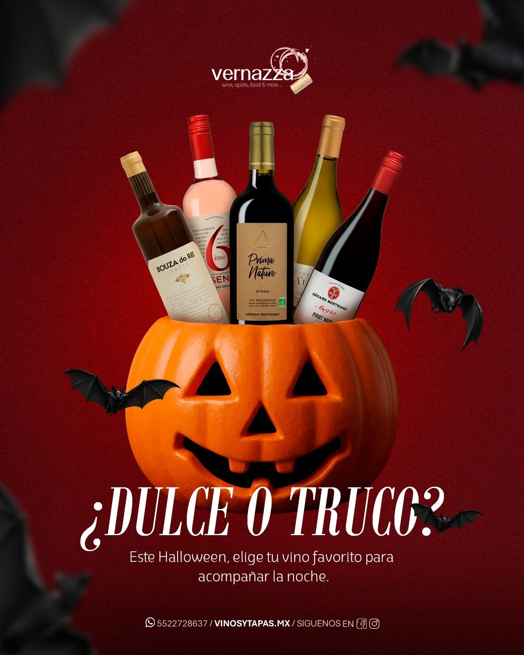 ¿Noche de películas, cena con amigos o una reunión temática? 🎃🍷

En Vernazza encuentras vinos para acompañar cada plan. Explora nuestro catálogo y elige la botella que hará especial tu noche de Halloween.👇🔝

Encuentra los mejores vinos en nuestro sitio web www.vinosytapas.mx 🤩 y ¡Ven a disfrutarlos a @manarolawine 
📲¿Quieres realizar un pedido? Comunícate —> 55 227 28 637⁣
📦 Contamos con entregas de 24 a 48 hrs en CDMX

#vernazzavinos #vinotinto #vinoespumoso #vinosInternacionales #cdmx  #vinoblanco #vinoespumosoblanco